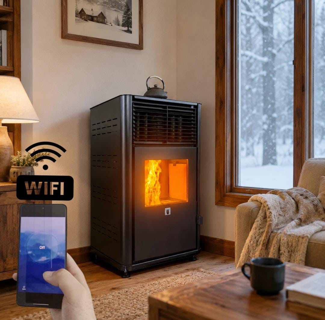 Smart Dual Mode Pellet Wood Burner Stove Wi-Fi Enabled