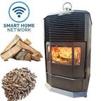 Smart Dual Wood Pellet & Firewood Stove Wi-Fi Enabled