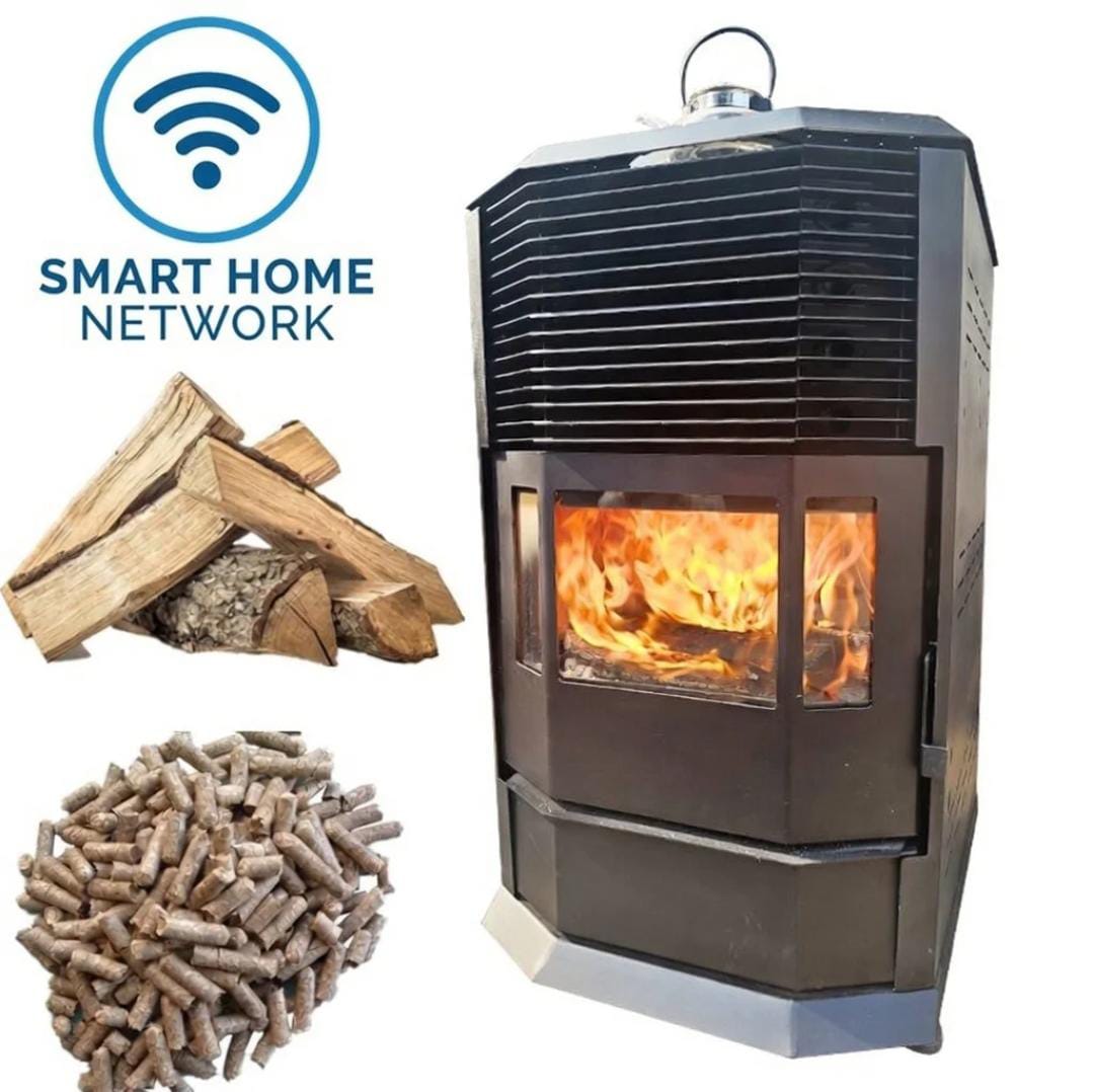 Smart Dual Wood Pellet & Firewood Stove Wi-Fi Enabled