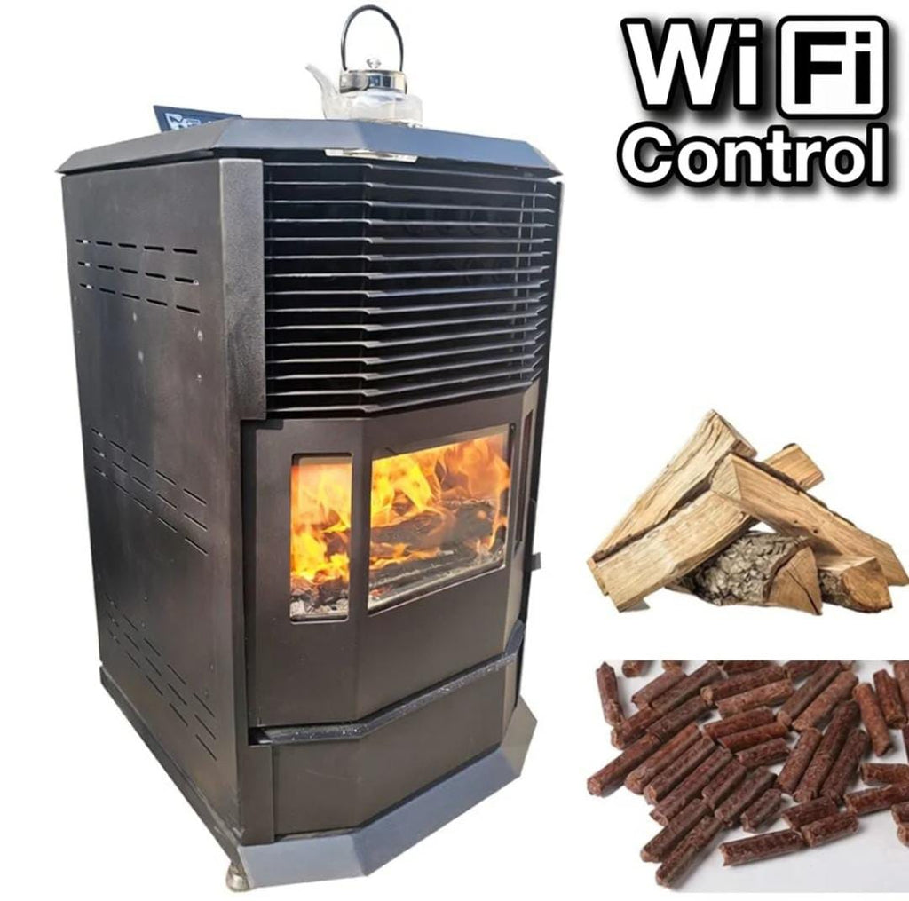 Smart Dual Wood Pellet & Firewood Stove Wi-Fi Enabled