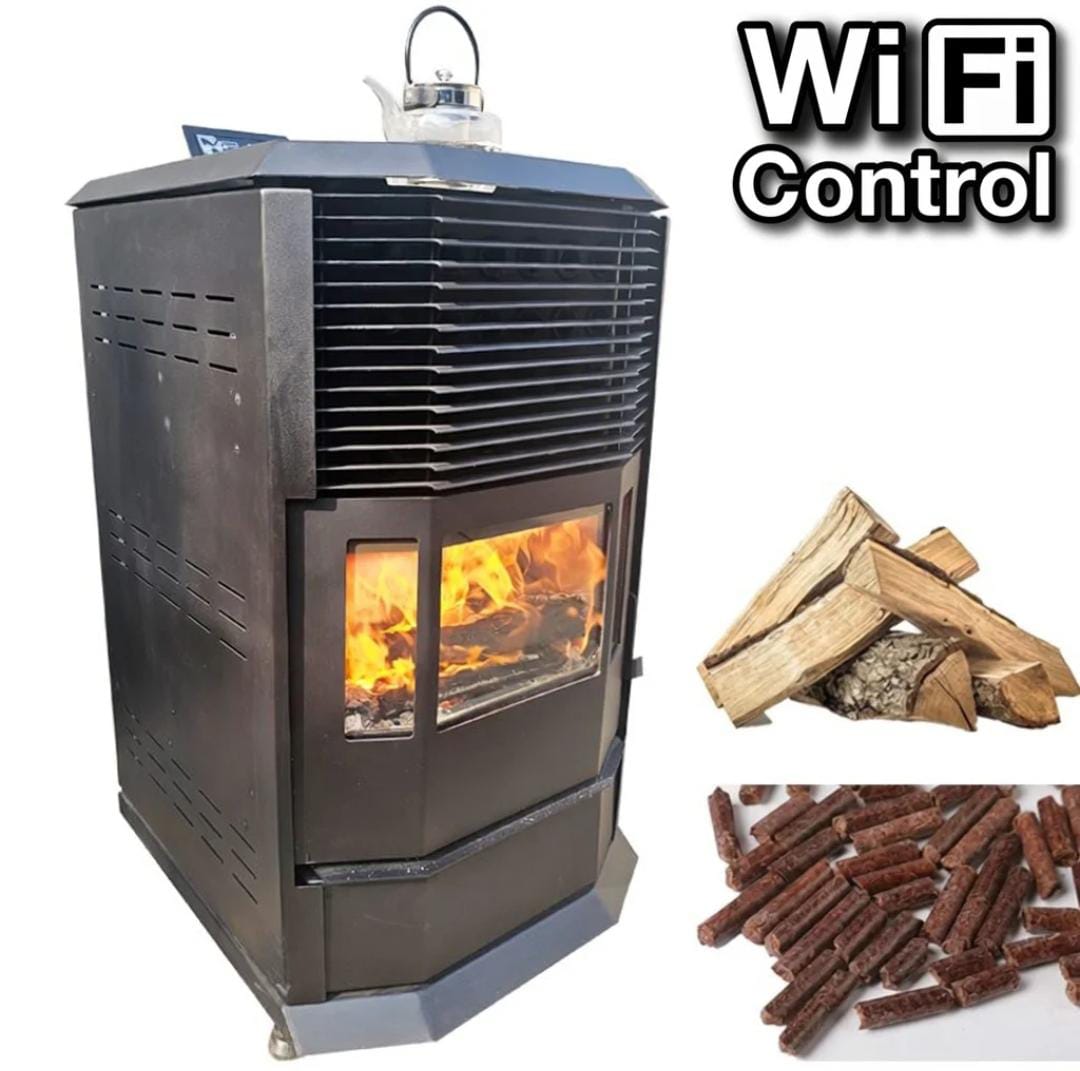 Smart Dual Wood Pellet & Firewood Stove Wi-Fi Enabled