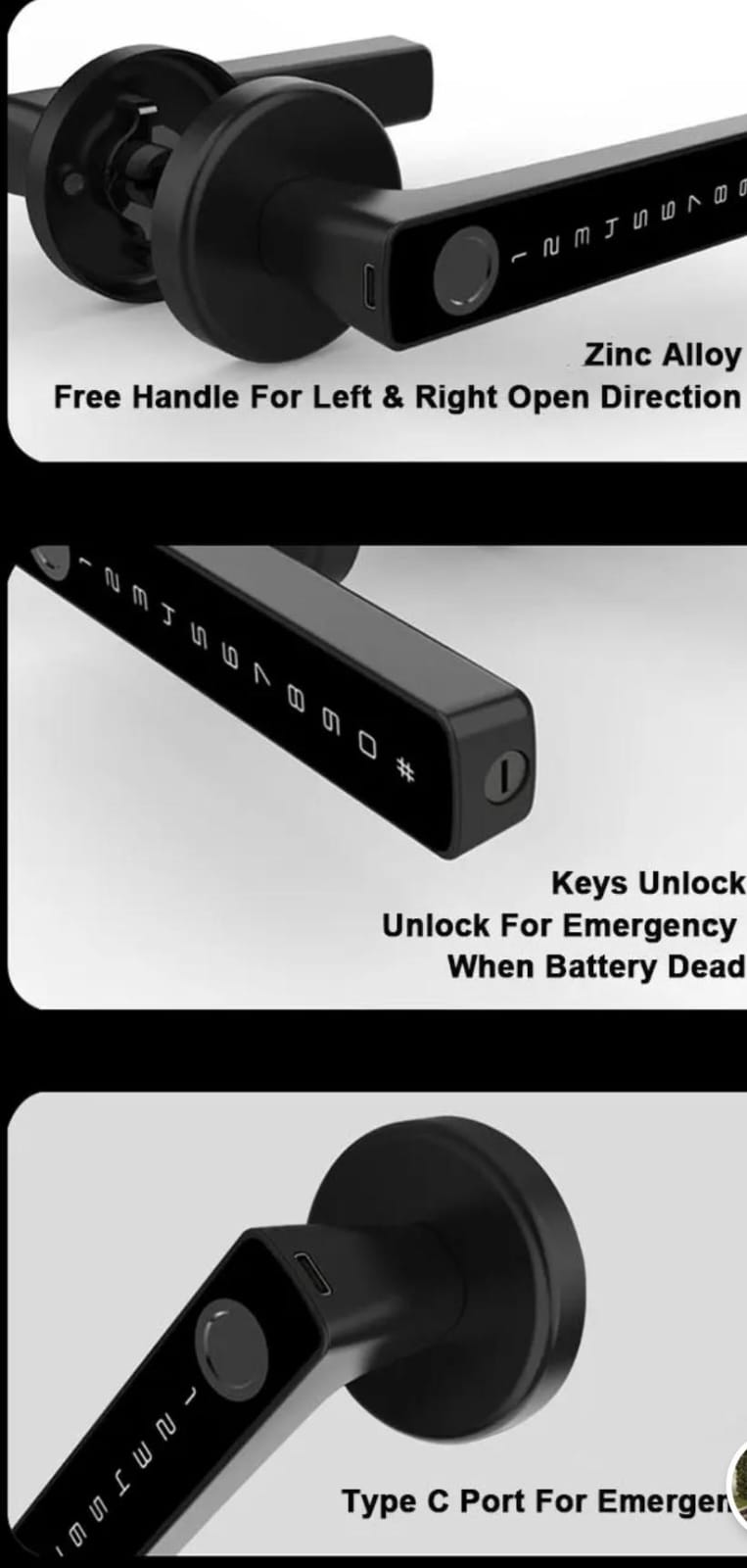 Smart  Advanced Sinovo Lever Door Lock