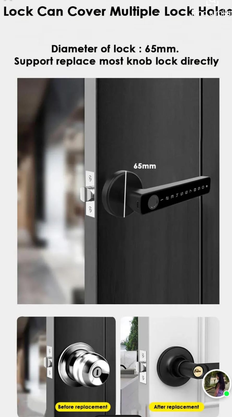 Smart  Advanced Sinovo Lever Door Lock