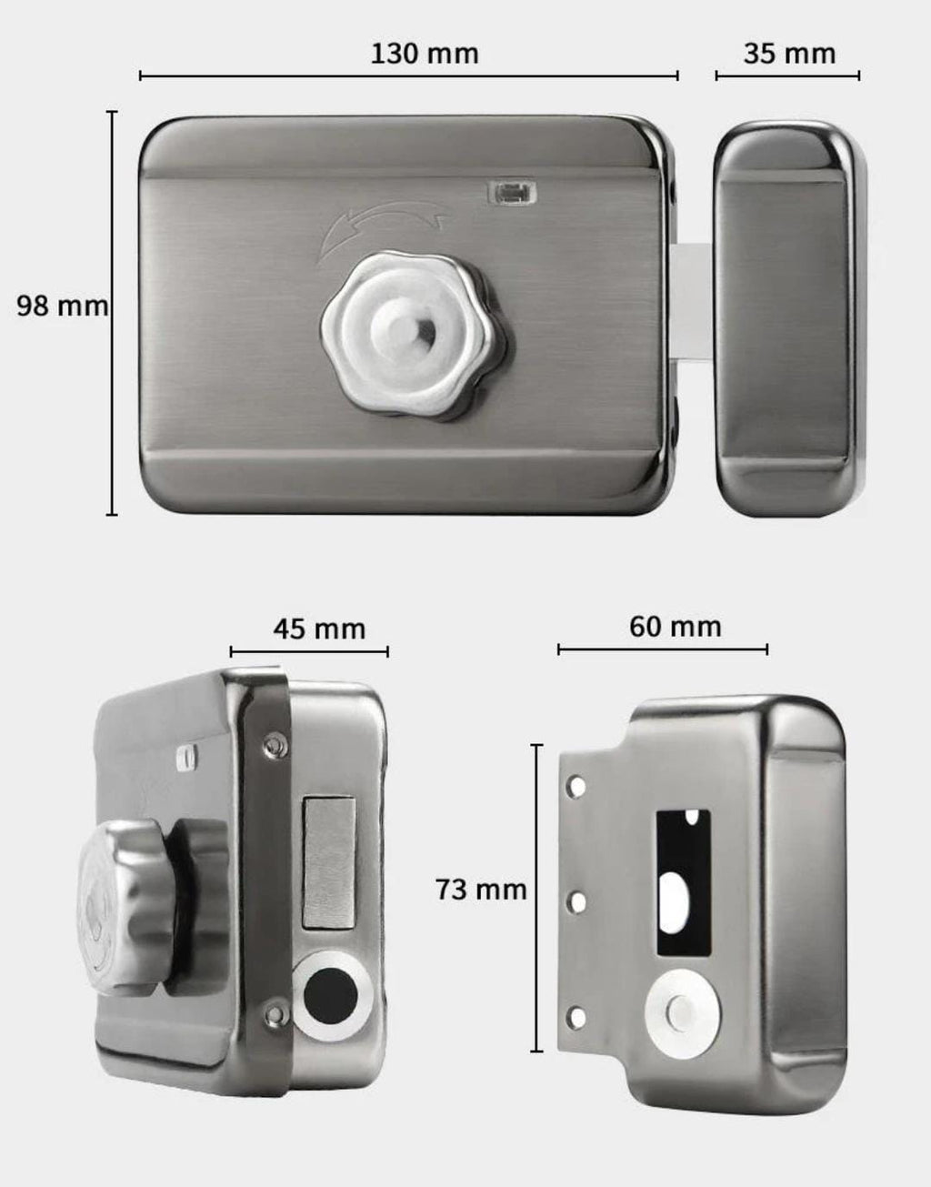 Smart Rim Door Lock Kit For Home Biometric