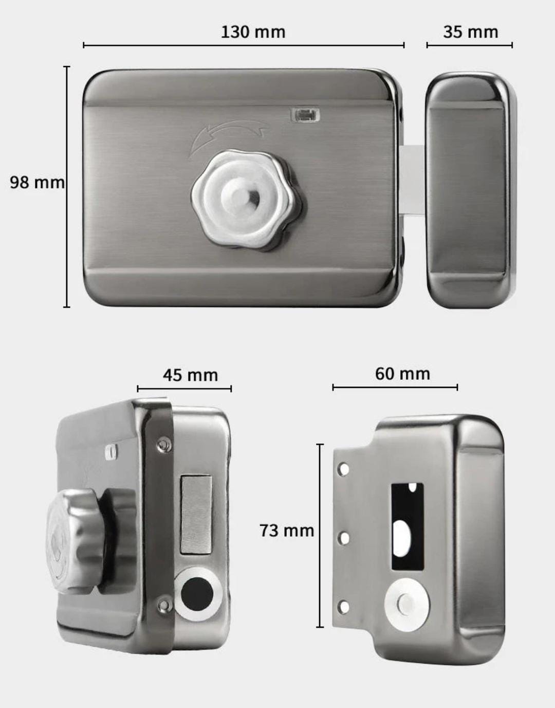 Smart Rim Door Lock Kit For Home Biometric
