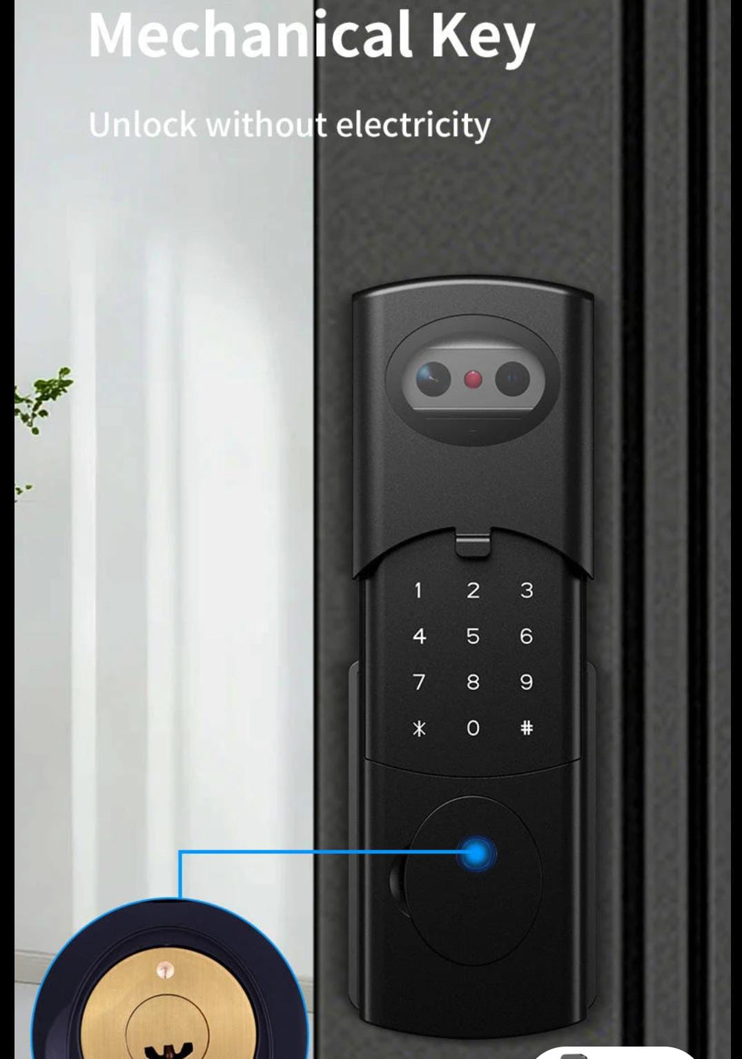 Smart Rim Door Lock Kit For Home Biometric