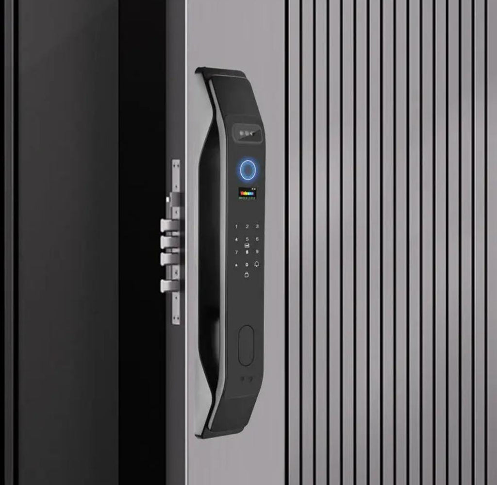 3D Facial Recognition Smart Lock Fully Automatic WiFi TUYA App Digital Password Memory Card Storage Aluminium Alloy For Home