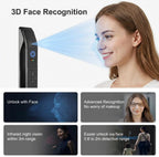 3D Facial Recognition Smart Lock Fully Automatic WiFi TUYA App Digital Password Memory Card Storage Aluminium Alloy For Home