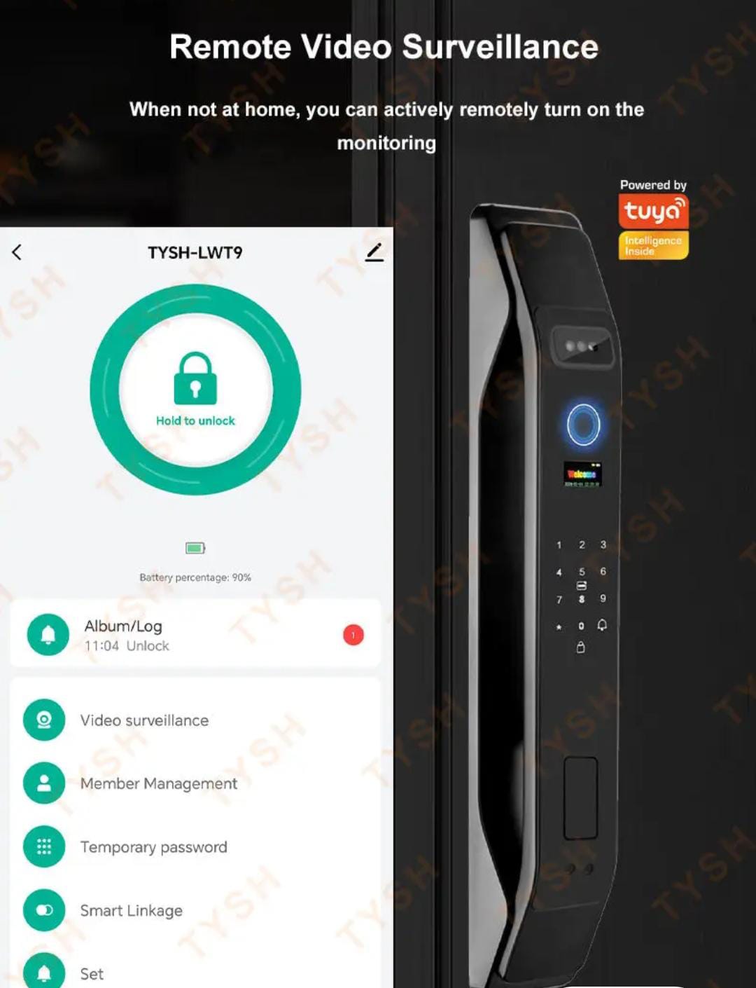 3D Facial Recognition Smart Lock Fully Automatic WiFi TUYA App Digital Password Memory Card Storage Aluminium Alloy For Home