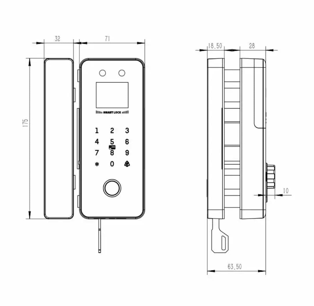 Smart Advanced 3D Face Recognition Door Lock Wi-Fi enabled