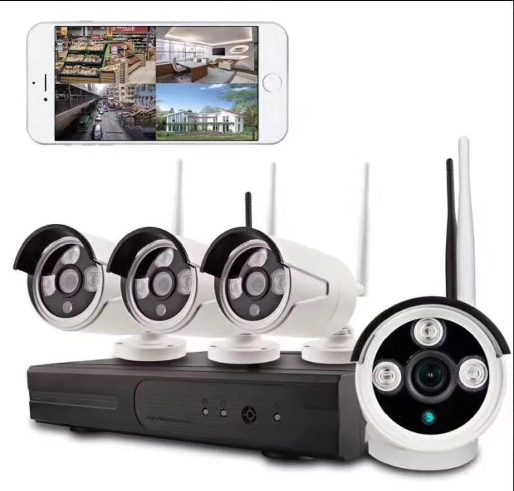4CH 720P NVR Kit Home Outdoor Wireless Camera Security System
