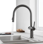 Smart Touchless Sensor Pull-out Kitchen Faucet Mixer Tab With Digital Temp Display