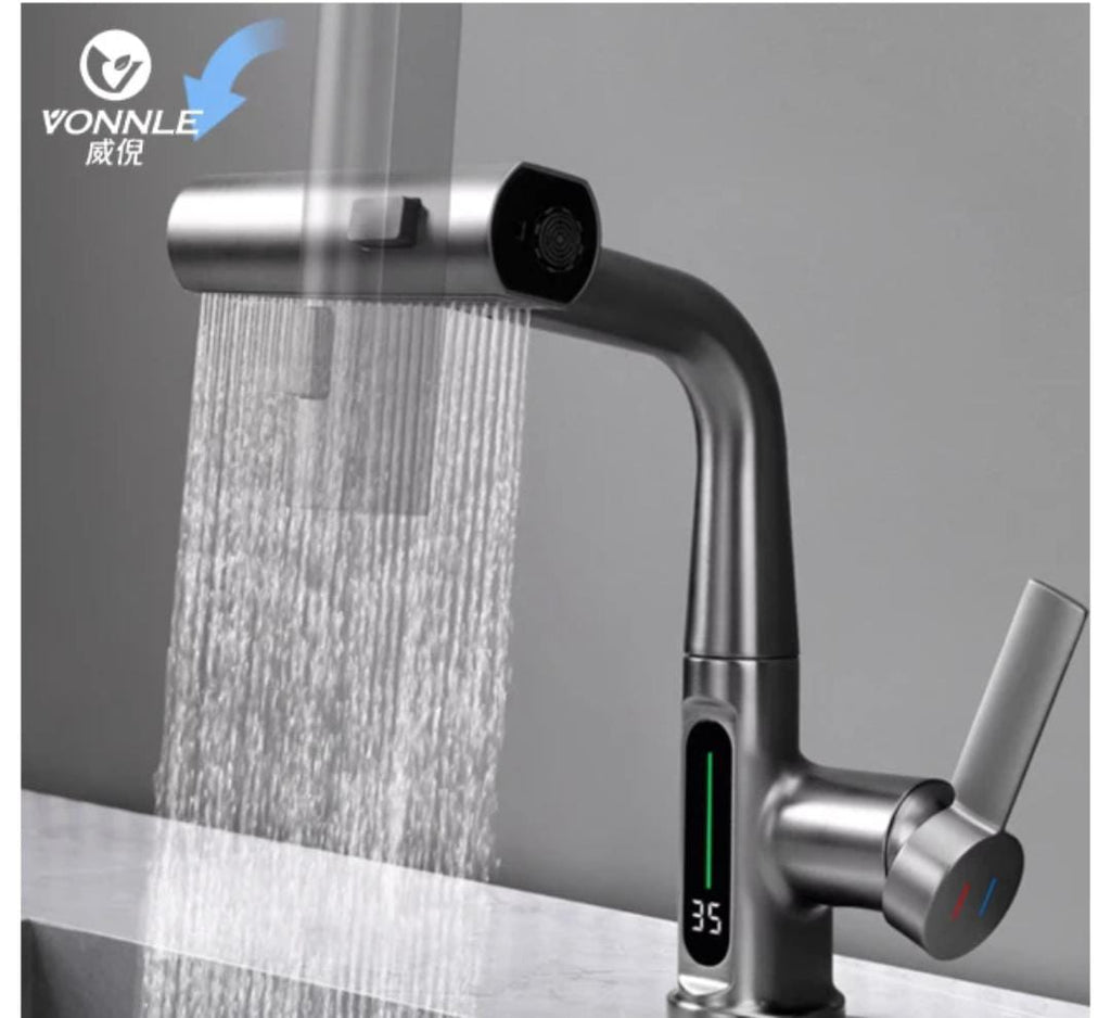 360° Rotating Waterfall LED Smart Faucet