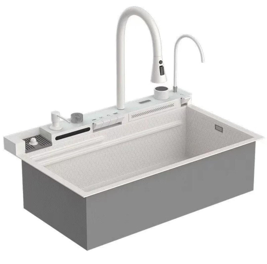 Digital Display Waterfall Deep Kitchen Sink
