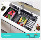LED Digital Display Waterfall Kitchen Sink