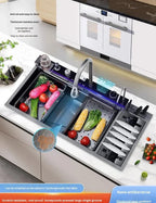 LED Digital Display Waterfall Kitchen Sink