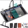 2026 Edition Smart LED Digital Display Kitchen Sink Multifunctional Modern Waterfall