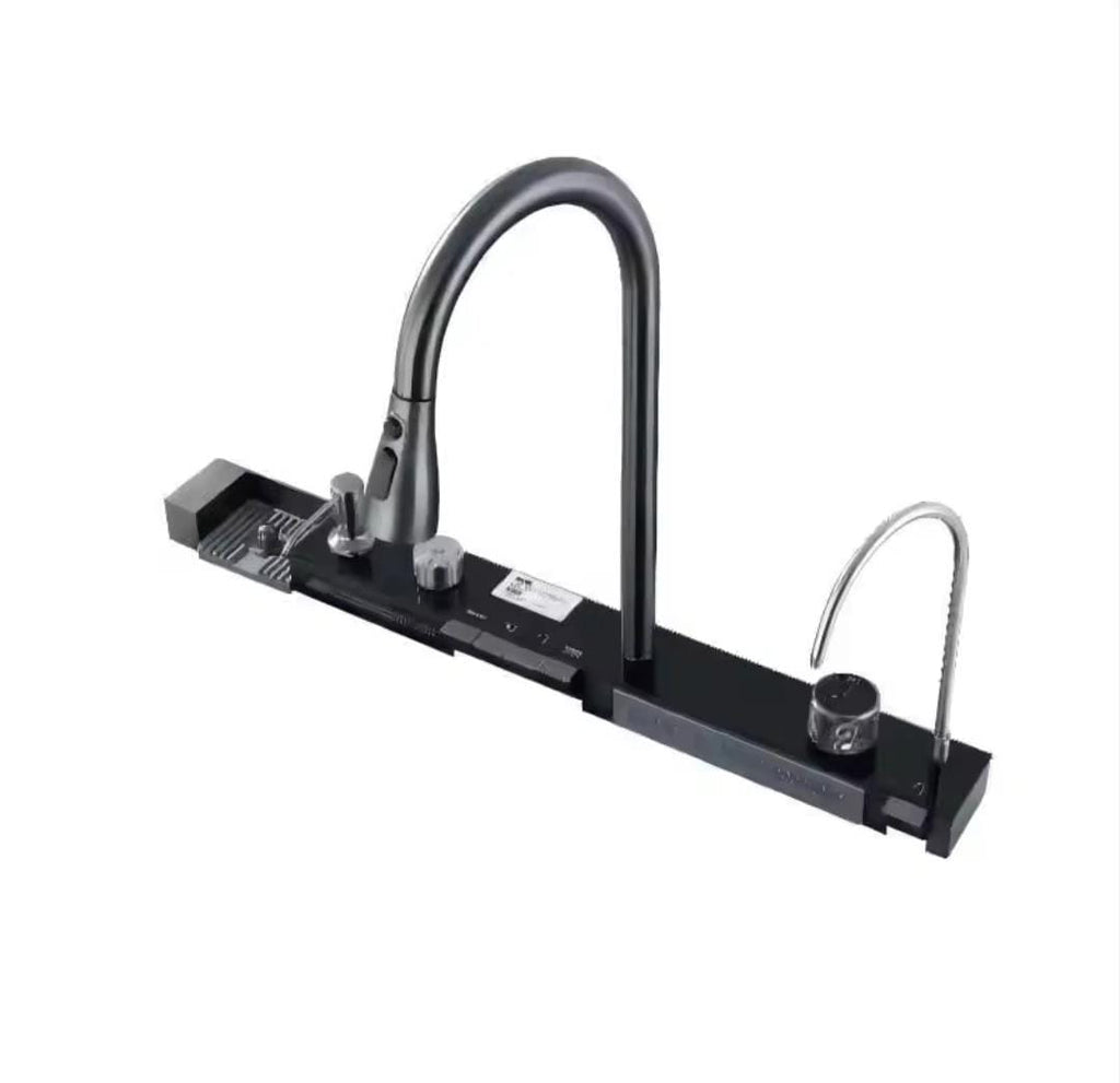 2026 Edition Smart LED Digital Display Kitchen Sink Multifunctional Modern Waterfall