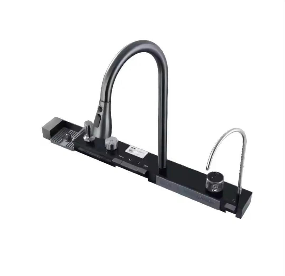 2026 Edition Smart LED Digital Display Kitchen Sink Multifunctional Modern Waterfall
