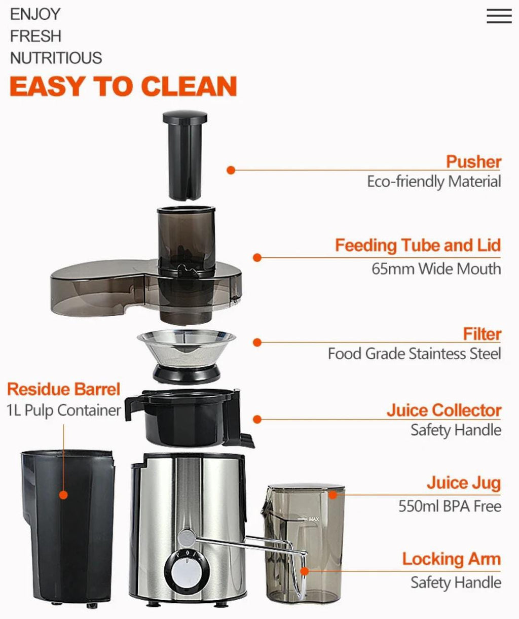 1200W Power Juicer _ High-Speed Fruit & Vegetable Juicer