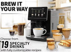 Bean-to-Cup Coffee Maker with Built-In Grinder