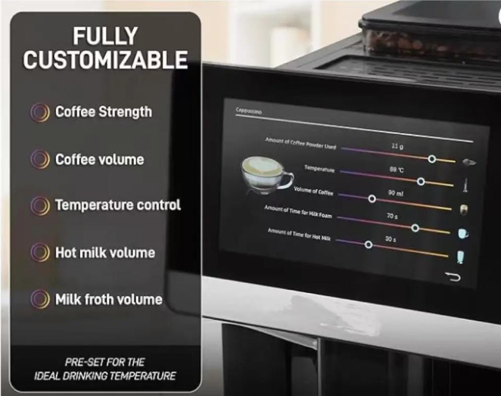 Bean-To-Cup Coffee Maker With Built-In Grinder