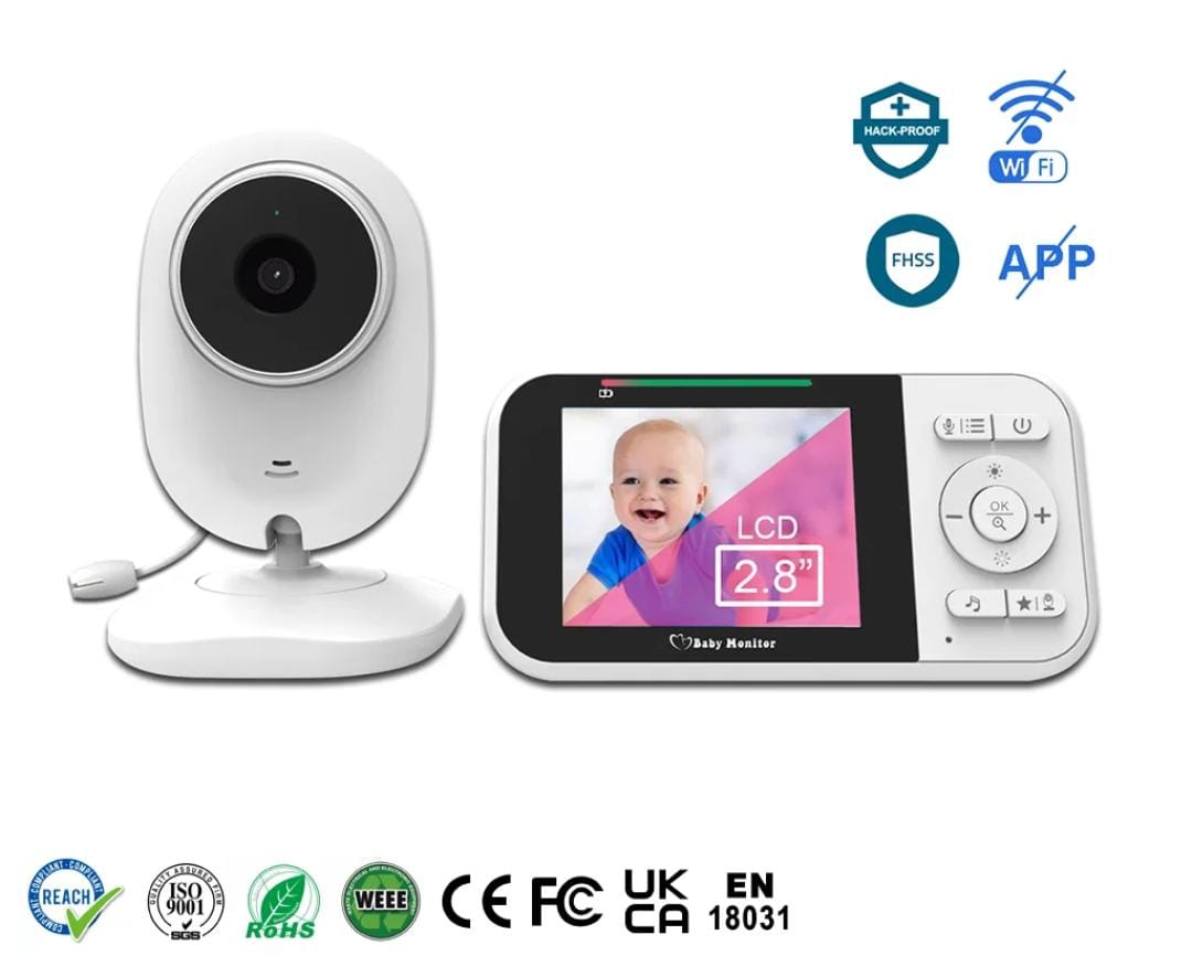 Baby Monitoring 2.8'' 2.4G Wireless Connection Baby Camera, Sound monitoring, Temperature Monitoring, Scheduled Feeding
