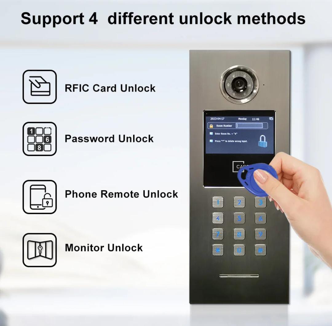 Home Intercom Video Doorphone Wi-Fi Enabled