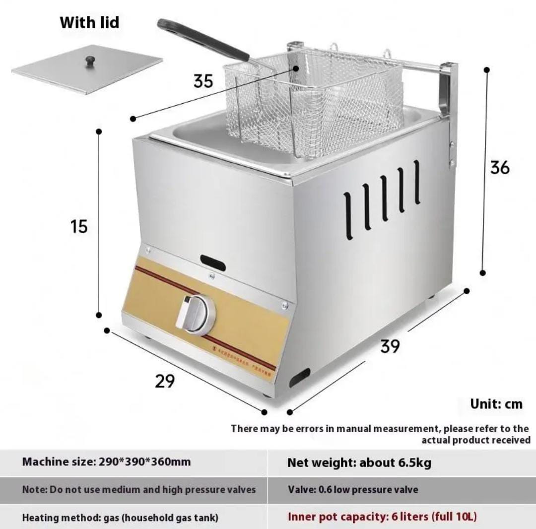 Gas Fryer 12L Double Cylinder