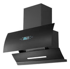 Kitchen Smoke Extractor Hood Touch Screen Wall-Mounted Side Suction Range