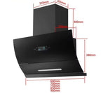 Kitchen Smoke Extractor Hood Touch Screen Wall-Mounted Side Suction Range