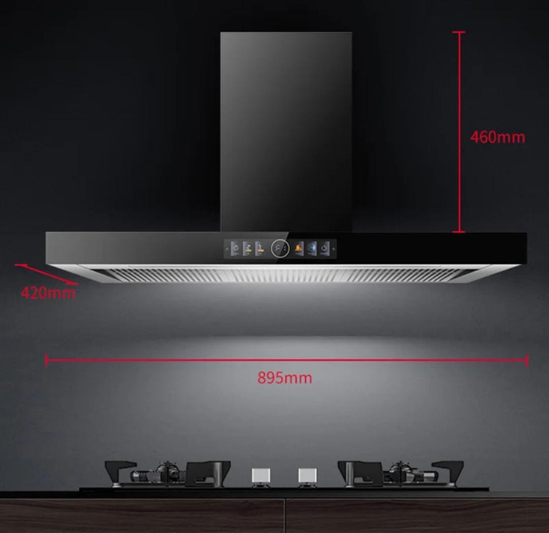 T Shaped Wall-Mounted Vented Range Hood
