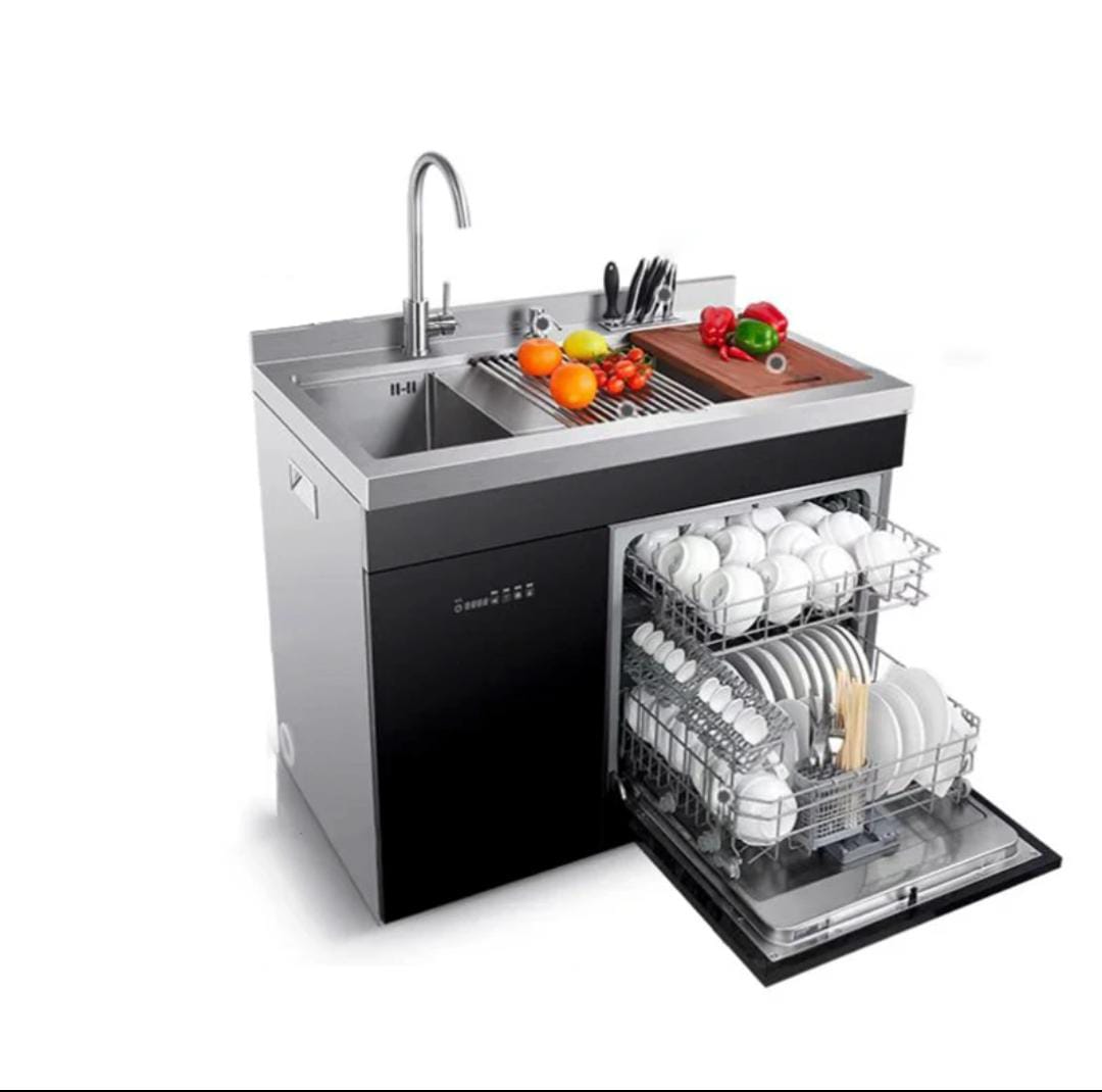Sink Dishwasher Integrated Embedded Built-in Cabinet Type Multifunctional Drawer Type