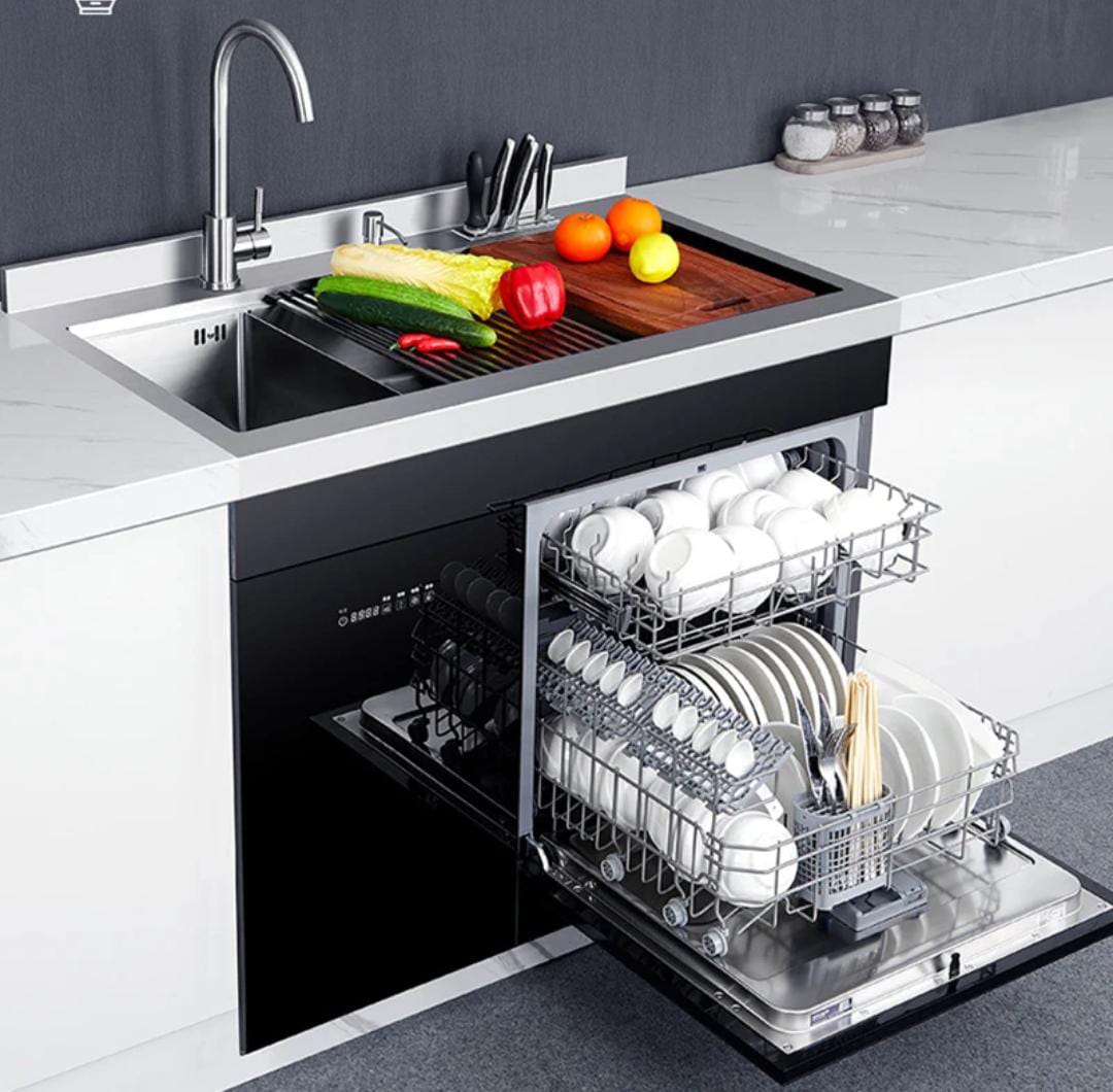 Sink Dishwasher Integrated Embedded Built-in Cabinet Type Multifunctional Drawer Type