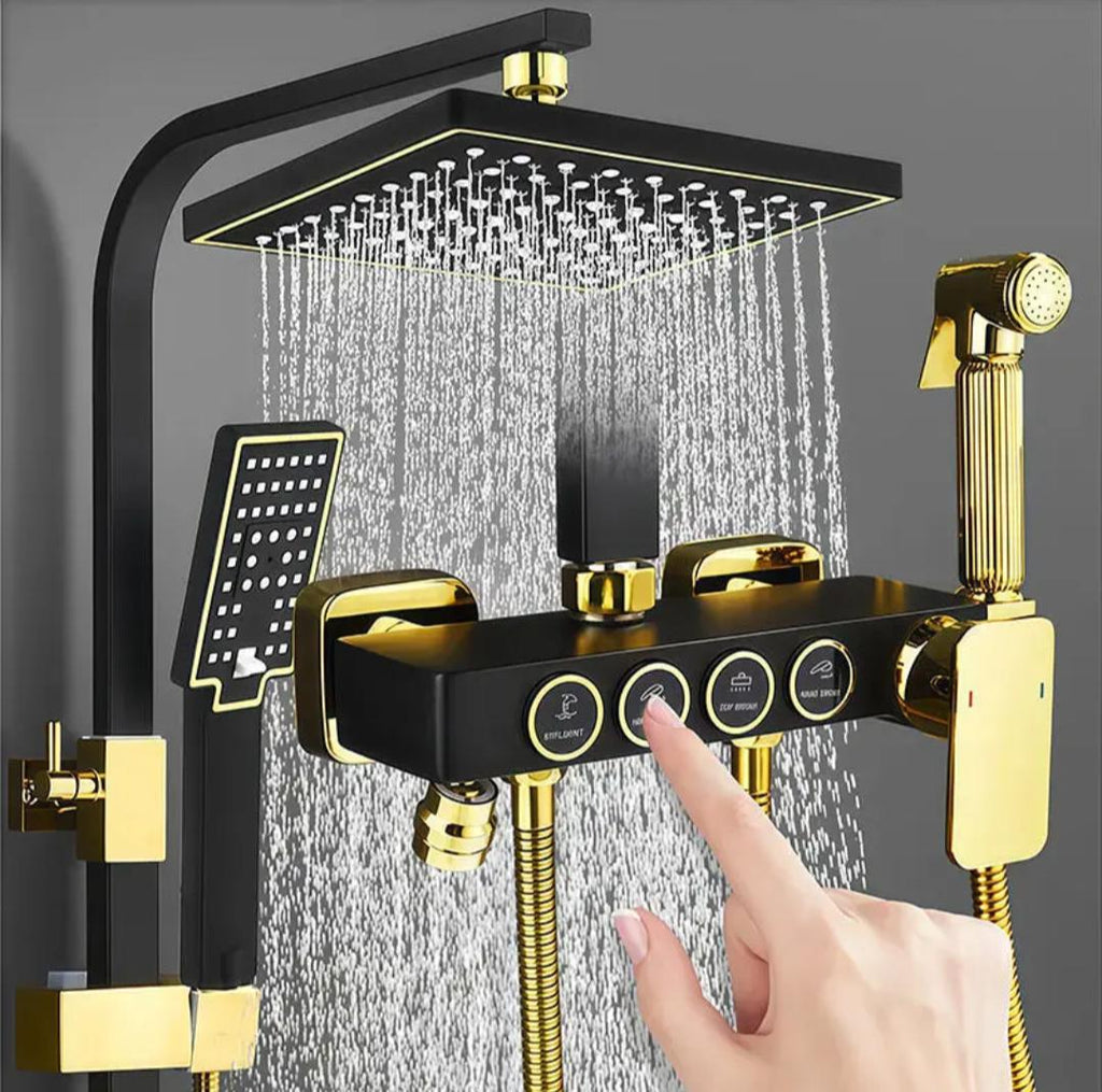 Multi-function Button Electric Massage Rain Shower Mixer