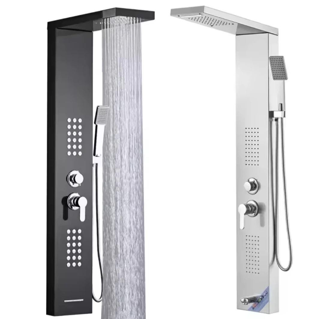 Wall Mounted Thermostatic Multi-function Rainfall Spa Shower Panel
