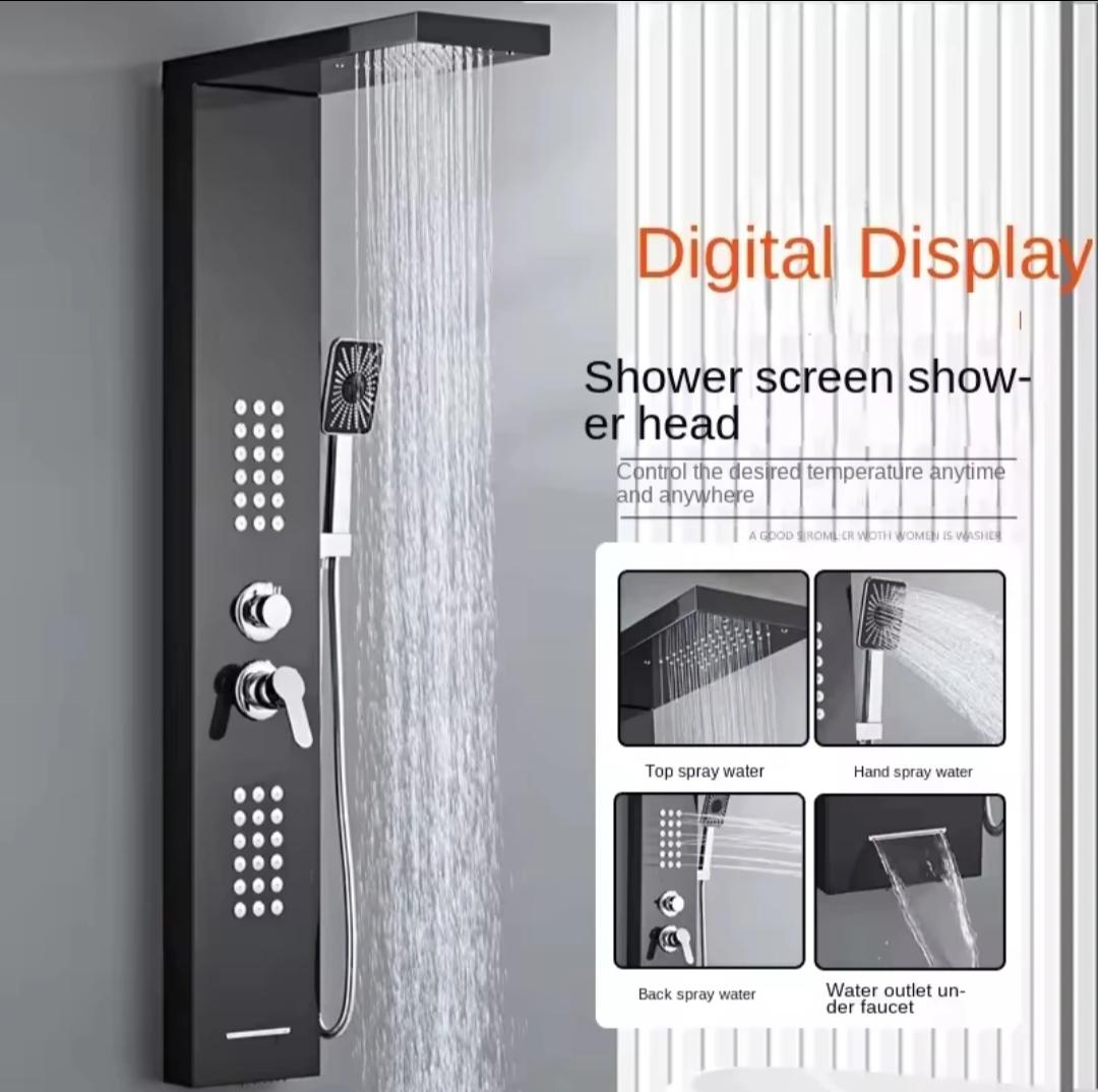 Wall Mounted Thermostatic Multi-function Rainfall Spa Shower Panel
