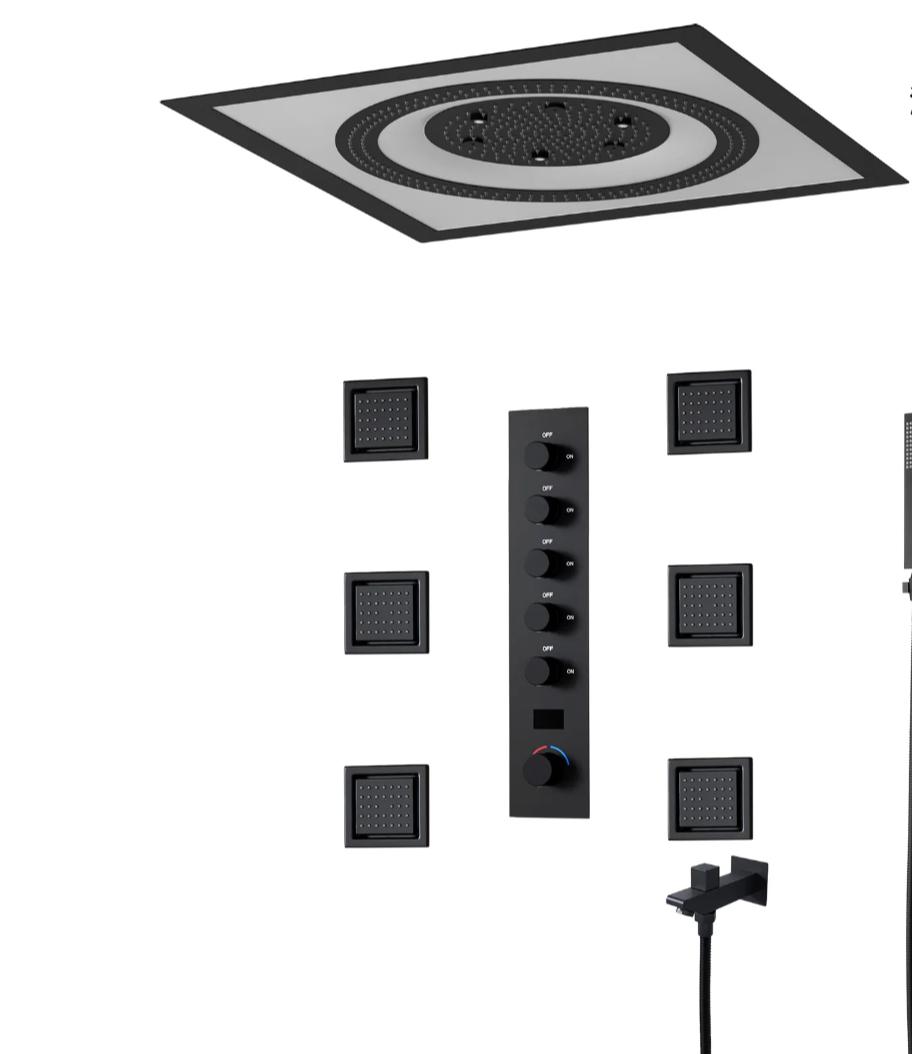 Wall-Mounted Rain Spray Concealed Shower System