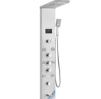 6-Mode LED Screen Shower Panel System With Hydroelectricity Tower Rainfall & Waterfall 8 Massage Jets Bath & Shower Faucets