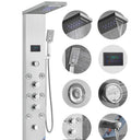 6-Mode LED Screen Shower Panel System With Hydroelectricity Tower Rainfall & Waterfall 8 Massage Jets Bath & Shower Faucets