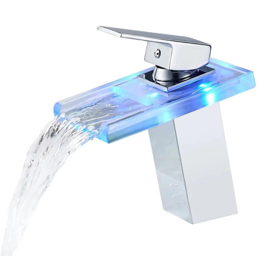 LED Sink Basin Faucet For Hot And Cold Water