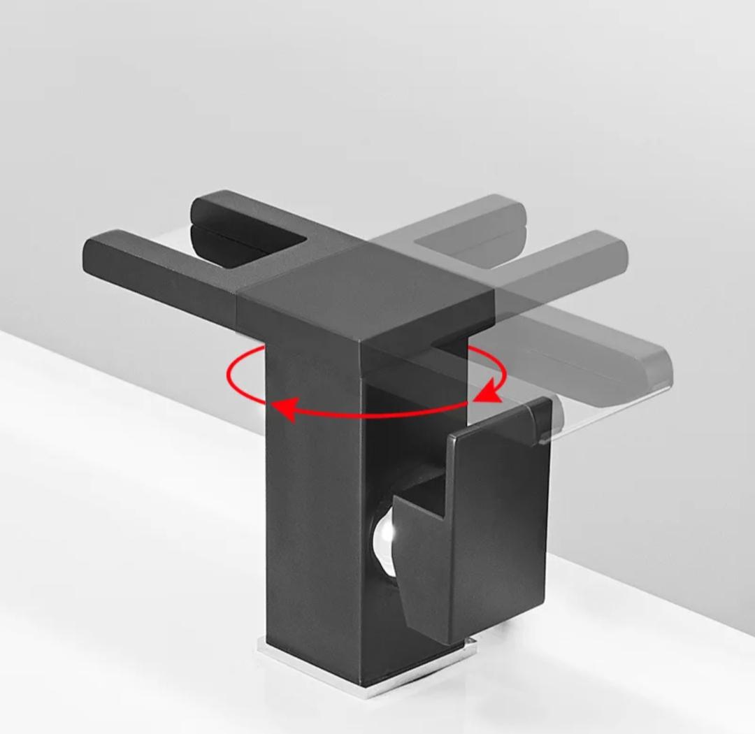 LED Light Basin Waterfall faucet