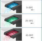 LED Light Basin Waterfall faucet