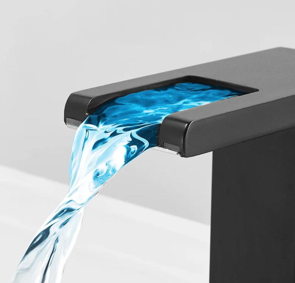 LED Light Basin Waterfall faucet