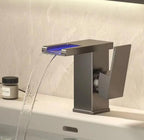 LED Light Basin Waterfall faucet