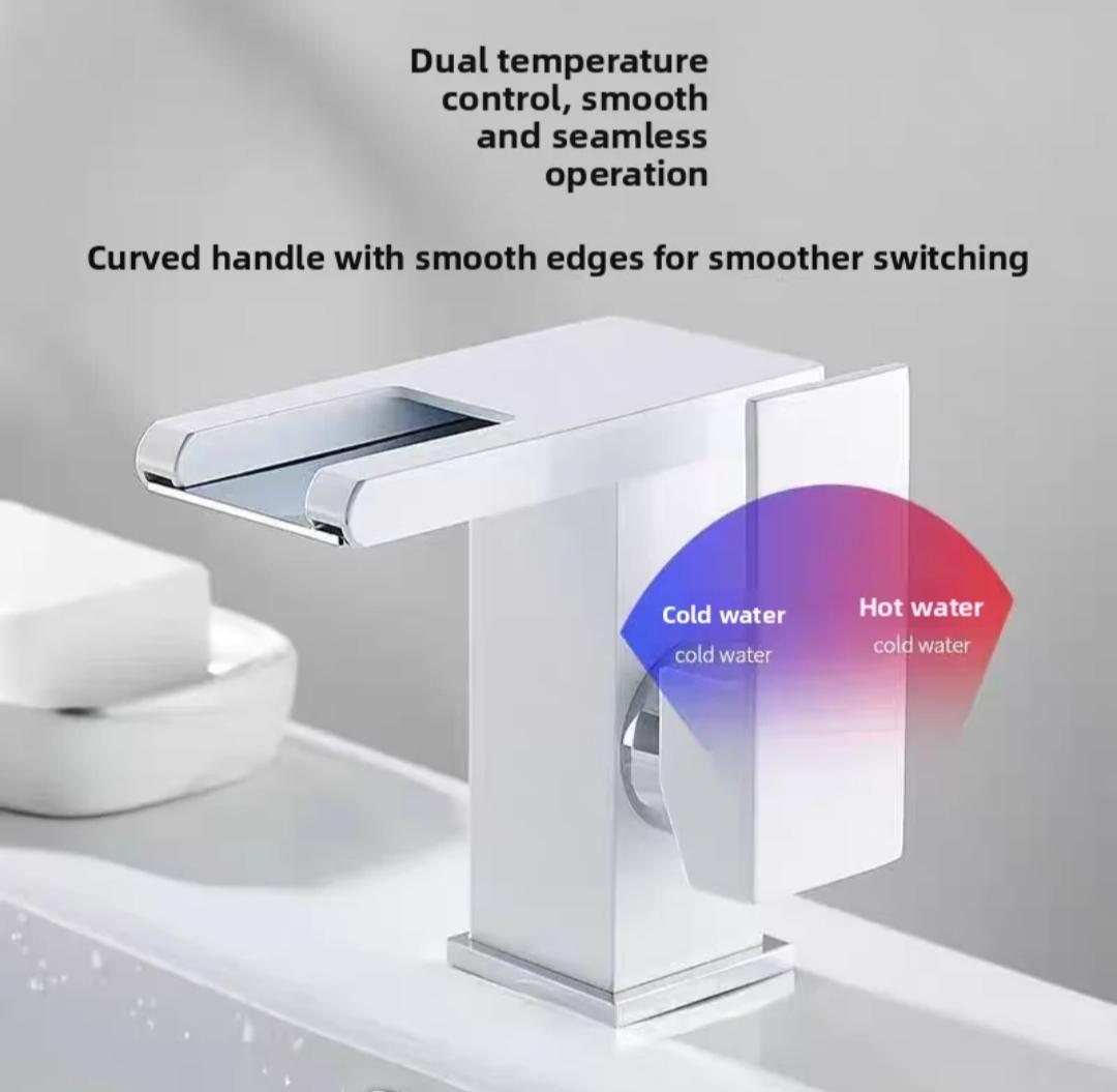 LED Light Basin Waterfall faucet