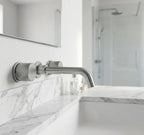 Double Handles Three Holes Concealed Basin Mixer Faucet