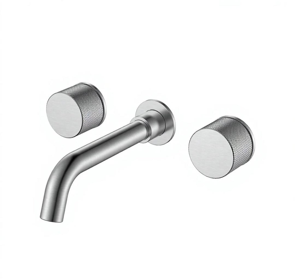 Double Handles Three Holes Concealed Basin Mixer Faucet