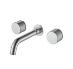 Double Handles Three Holes Concealed Basin Mixer Faucet