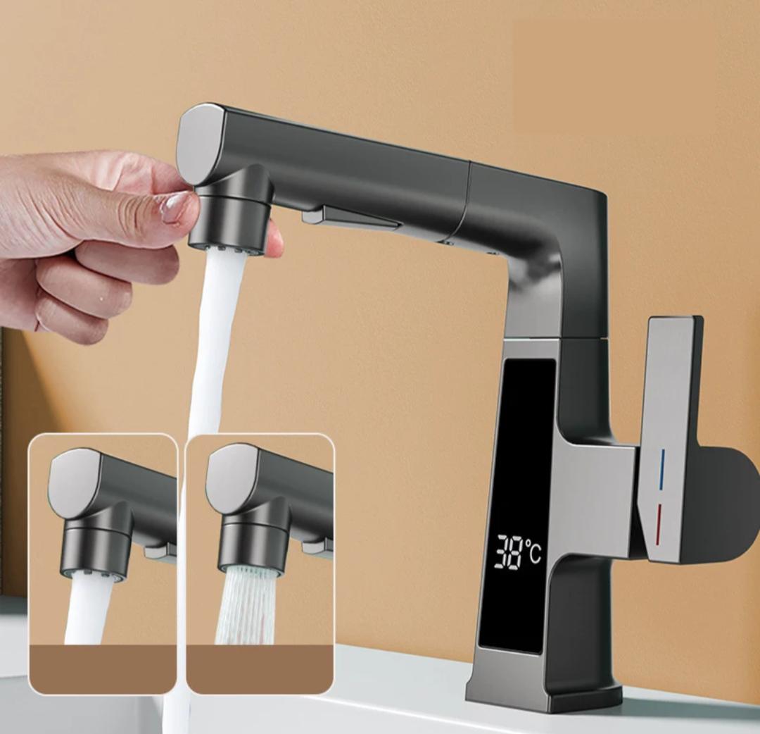 Pull Out Single Hole Faucet Basin Sink Tap